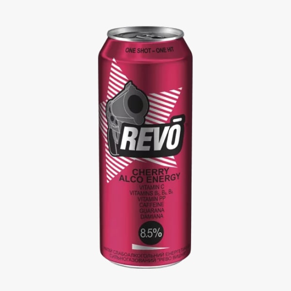 Ալկոհոլային Էներգետիկ Ըմպելիք «Revo Cherry» 0,5լ