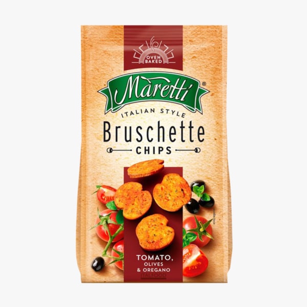 Сухарики "Bruschette Maretti" 70г Со Вкусом Томат-Оливки-Орегано