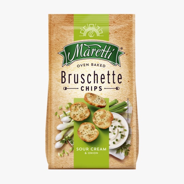 Չորահաց «Bruschette Maretti» 70գ Սոխի ու Թթվասերի համով