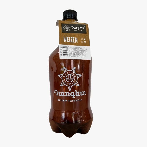 Լցնովի գարեջուր «Dargett Weizen» չֆիլտրված ցորենի 1լ