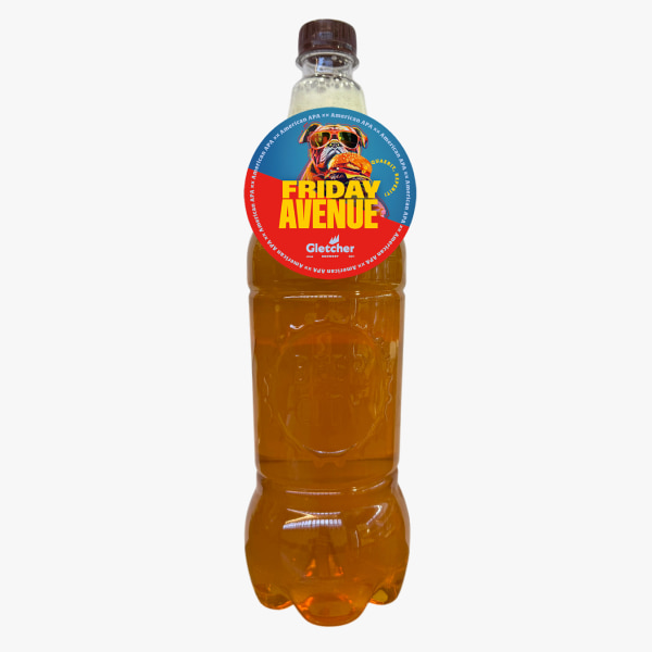 Լցնովի գարեջուր «Gletcher Friday avenue American Pale Ale» ԱՊԱ չֆիլտրված 1լ