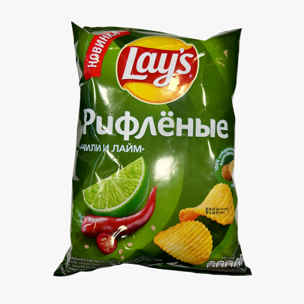 Կարտոֆիլի Չիպս «Lay's» ալիքաձև 140գ Չիլի և Լայմի համով