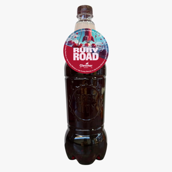 Draught beer "Gletcher Ruby Road" non-filtered cherry flavor ale 1l